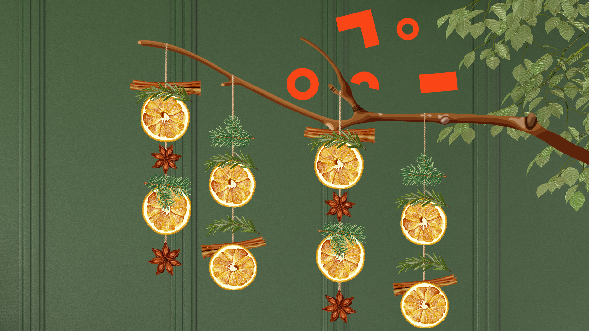 How to make a dried orange&nbsp;garland