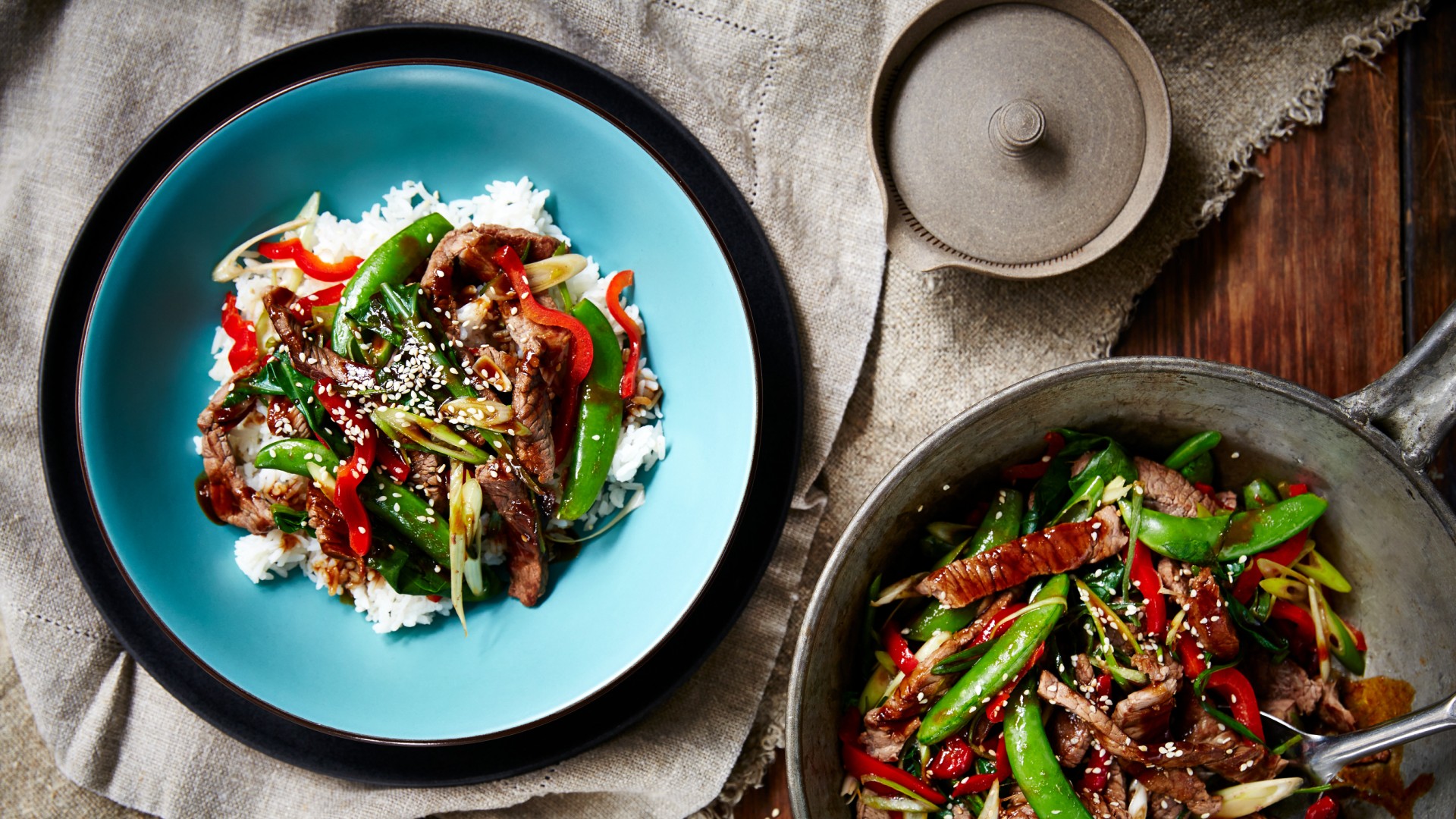 Beef and sugar snap hoisin stir-fry&nbsp;recipe
