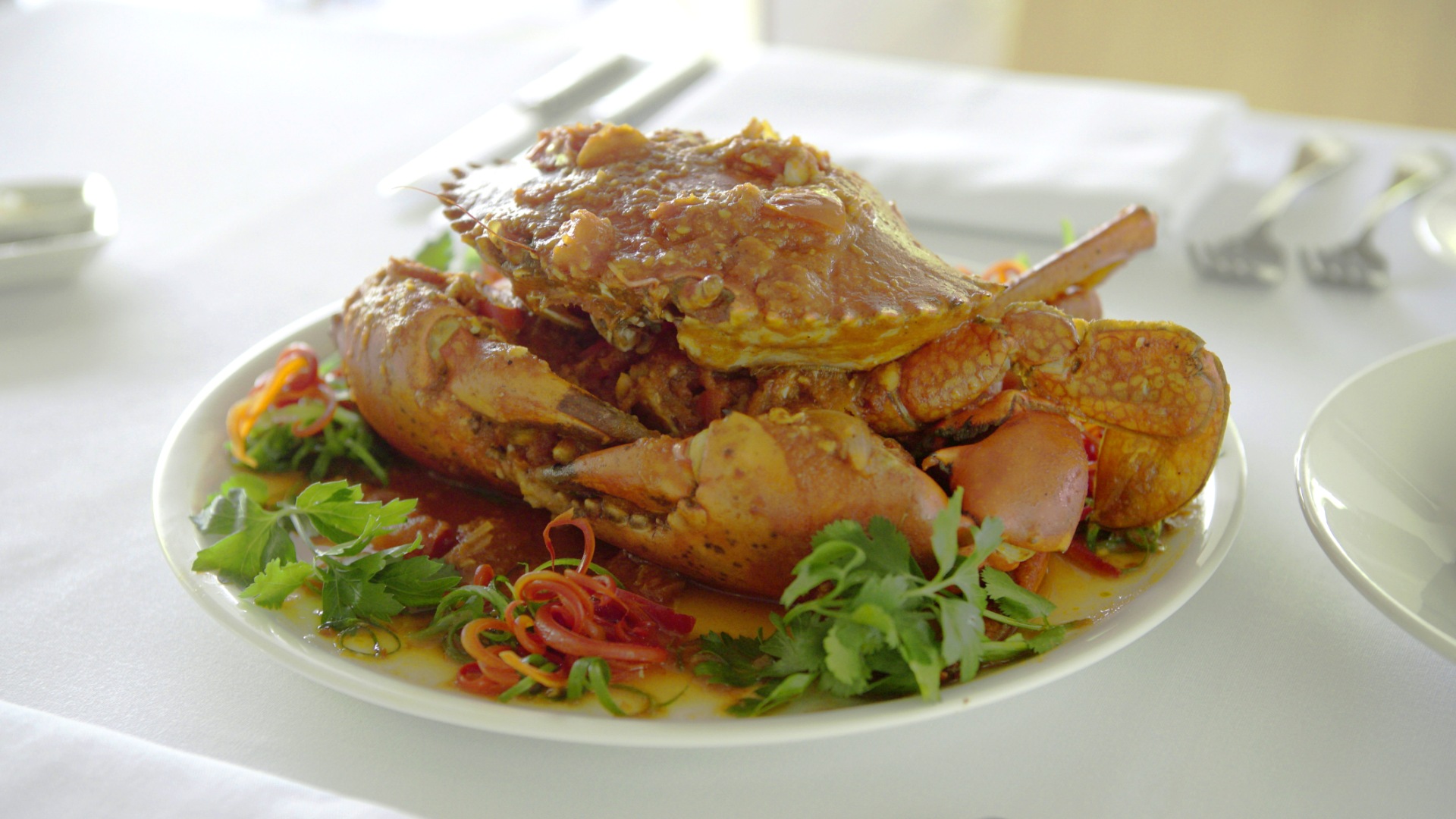 Chilli mud crab with broccolini&nbsp;recipe