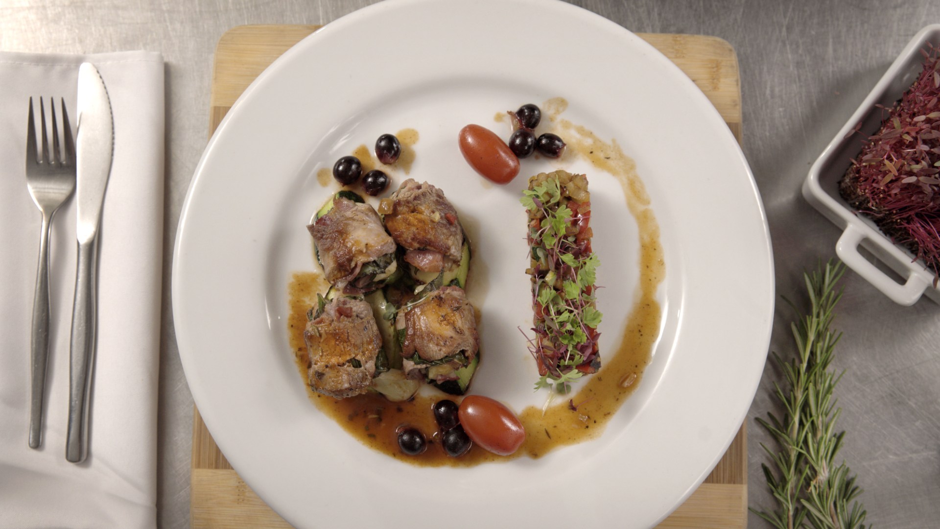 Veal paupiettes with ratatouille&nbsp;recipe